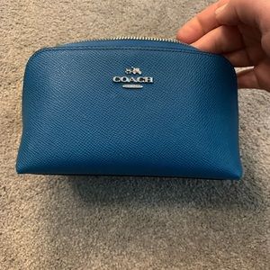 Blue Coach Cosmetic Bag